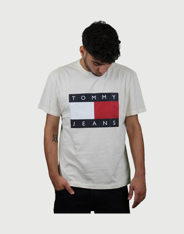 Tommy Jeans Big Flag Tee Crema