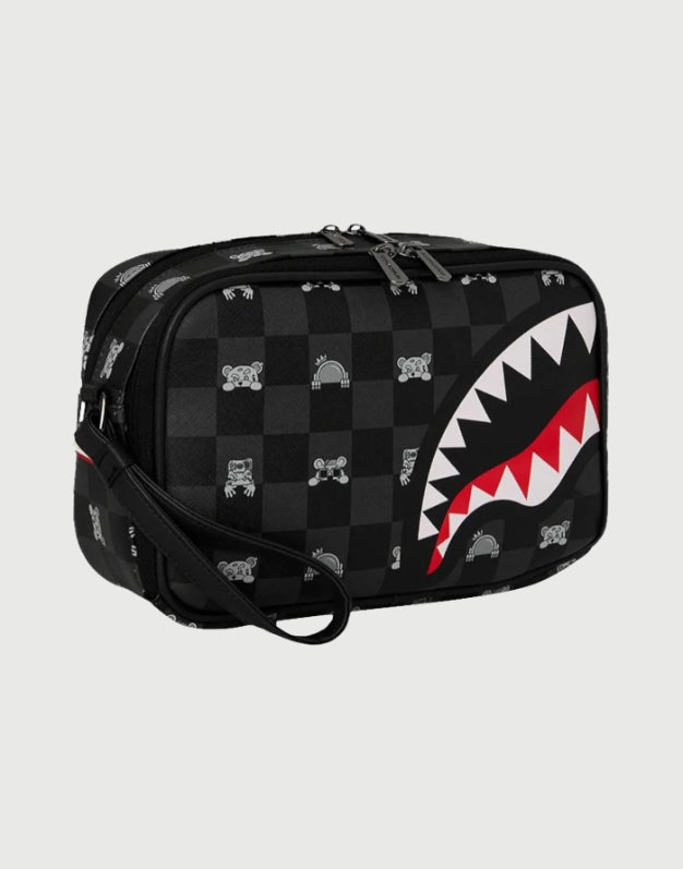 Sprayground Beauty Case Gray Peeking Character Check-2