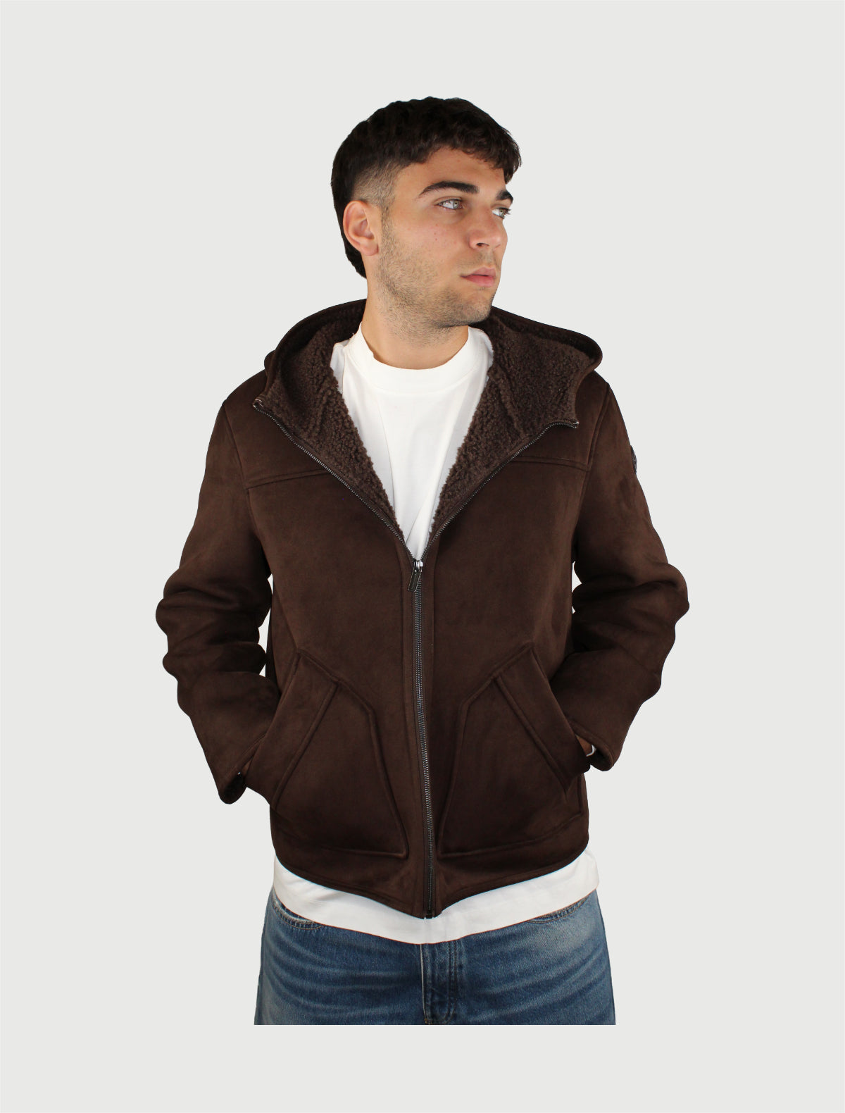 COLMAR - Giacca in camoscio Marrone Black Coffee mod. 11000008-1