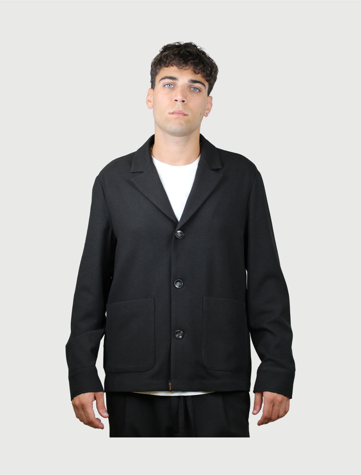 OFFICINA36 - Shirt Jacket Silea Sfoderata - Nero-1