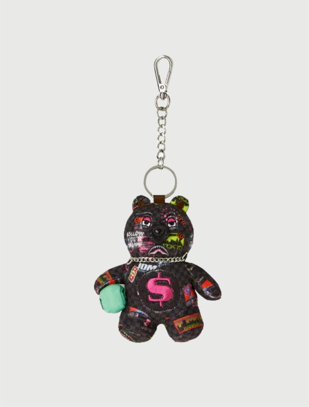 SPRAYGROUND - 910K9595NSZ GLOBAL MOGUL CYBER PUNK BEAR KEYCHAIN-1
