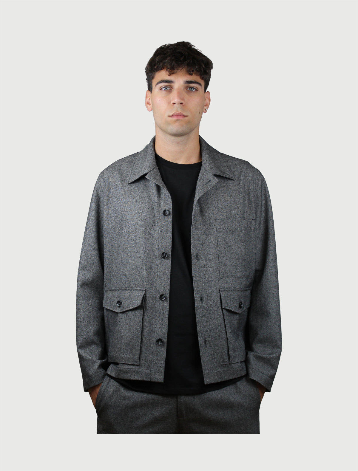 OFFICINA36 - Overshirt Reno - Grigio-1
