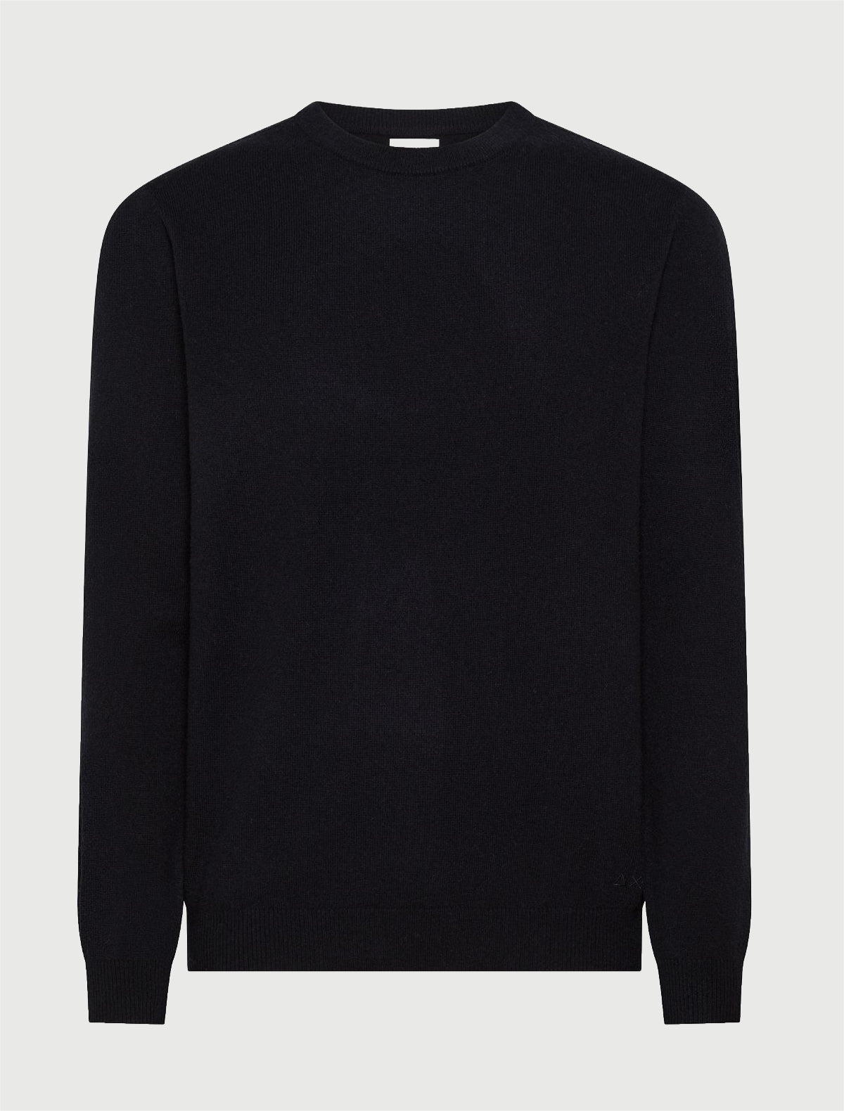 SUN68 - Maglia girocollo in lana e cashmere navy blue
