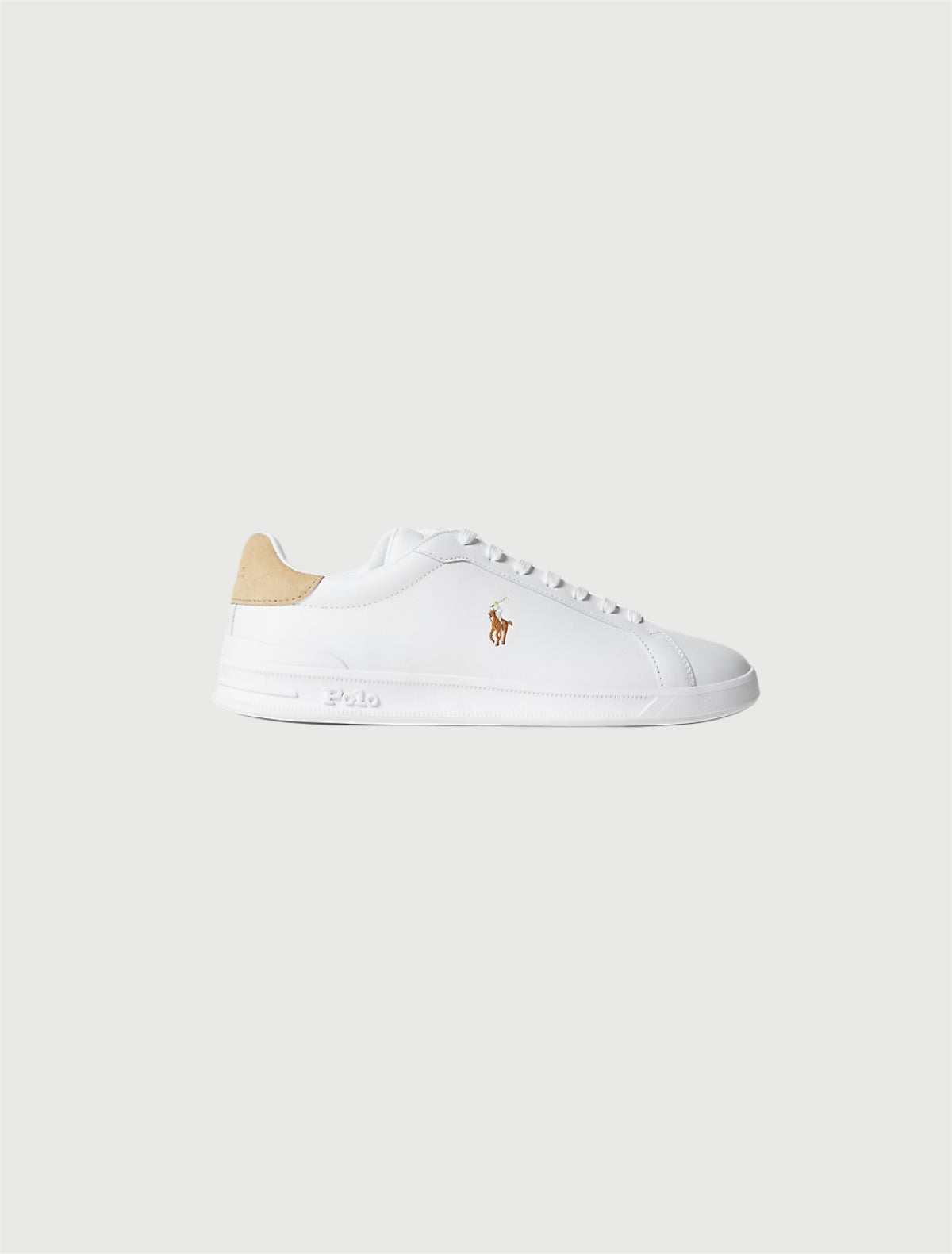 Polo Ralph Lauren Sneaker Heritage Court II in pelle WHITE BONE