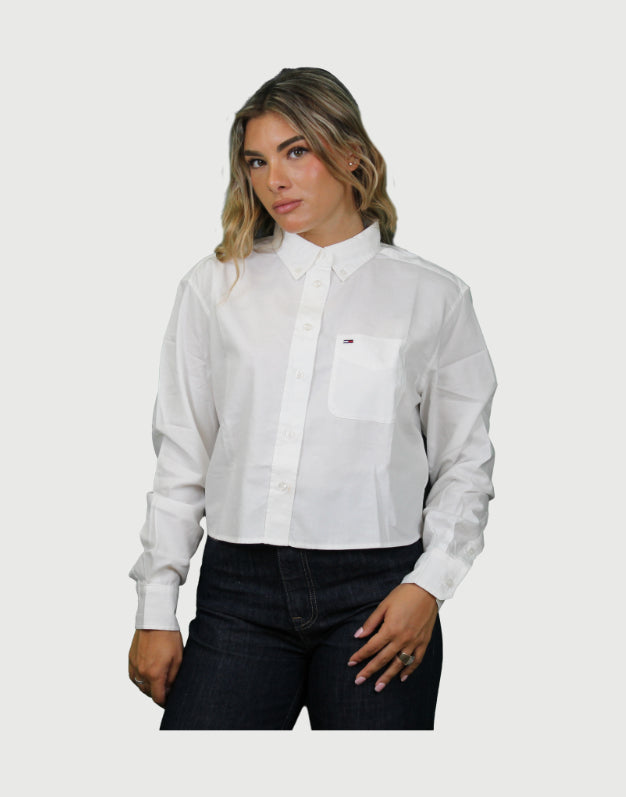 Tommy Jeans Crop Shirt Ecrù