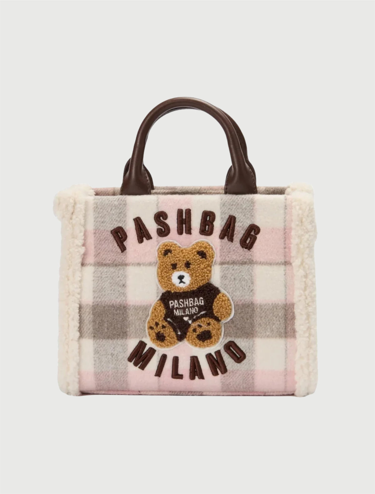 PASHBAG - BORSA MINI MARGE - SHEPERD COURT MARRONE E ROSA-1