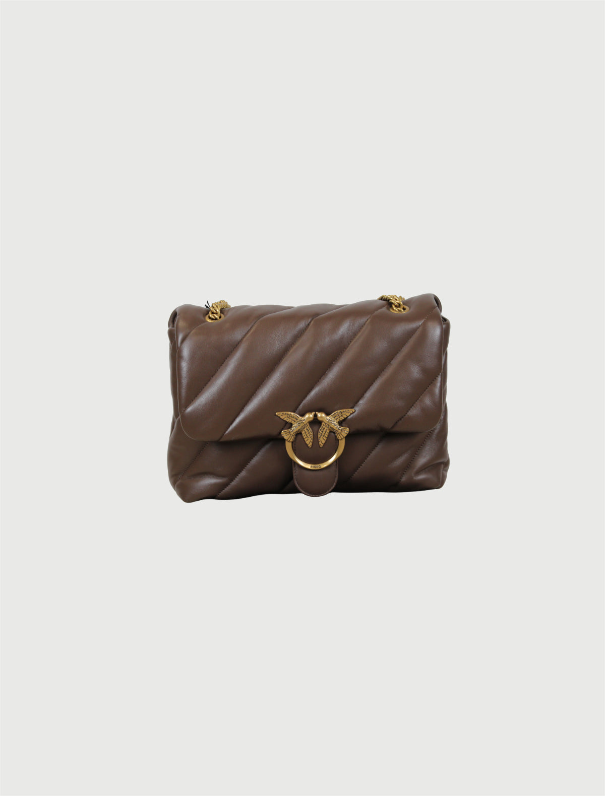 Pinko - Borsa Love Puff Big Marrone Chiaro-Oro