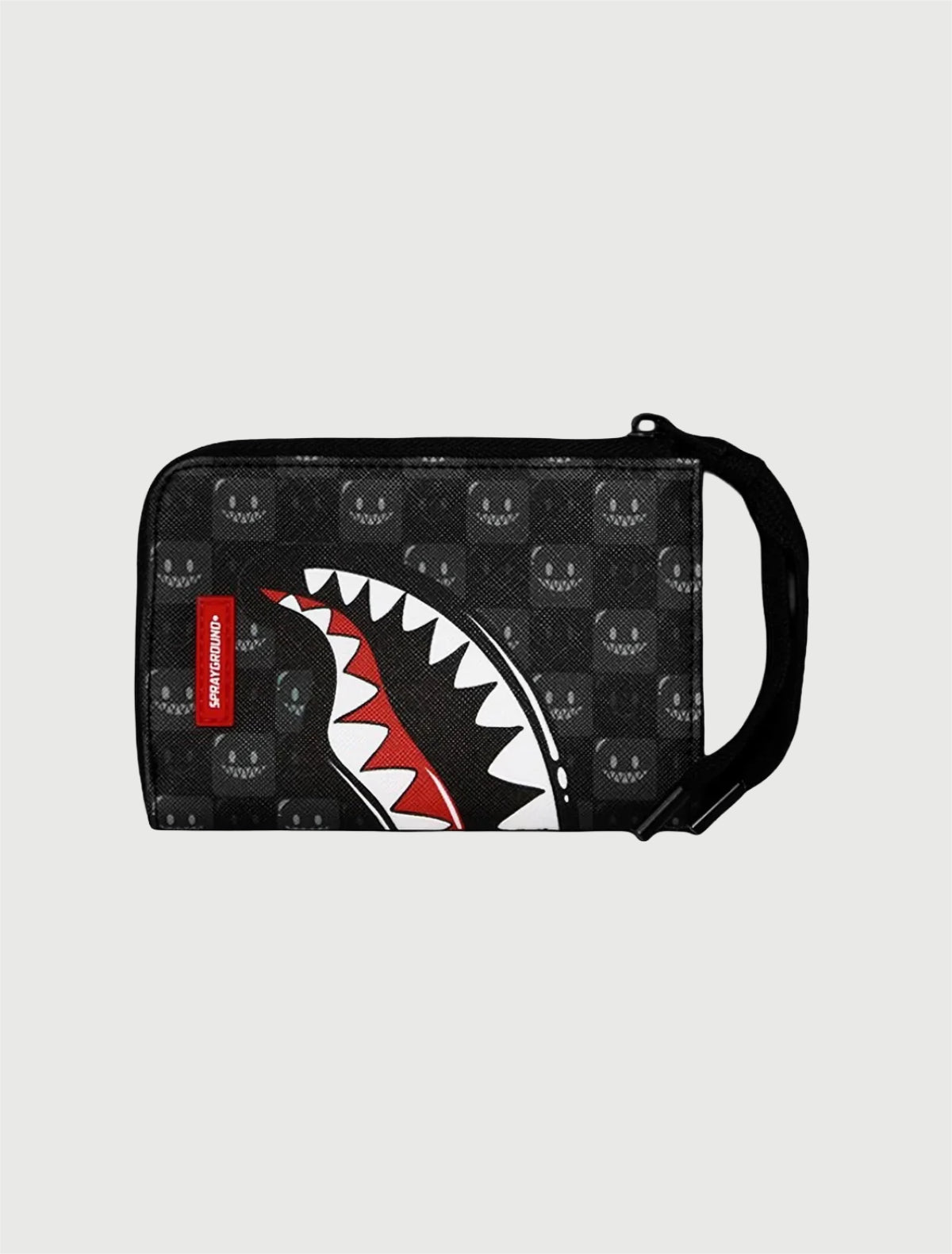 SPRAYGROUND - 910W9315NSZ SHARK IN PARIS WTF BUBBLY BLACK CHECK WALLET-1