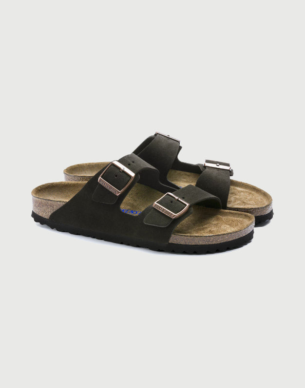 BIRKENSTOCK ARIZONA BS PLANTARE MORBIDO PELLE SCAMOSCIATA - Mocca