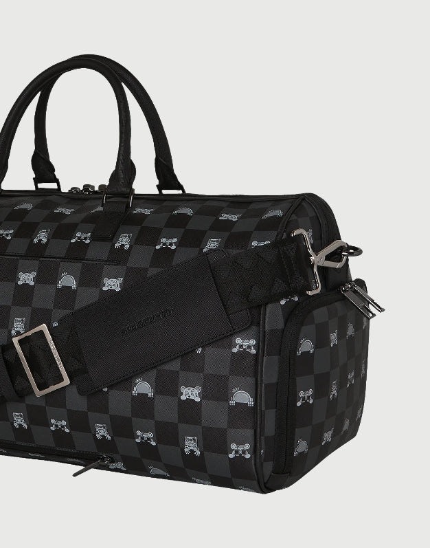 Sprayground Borsone Gray Peeking Character Check-4
