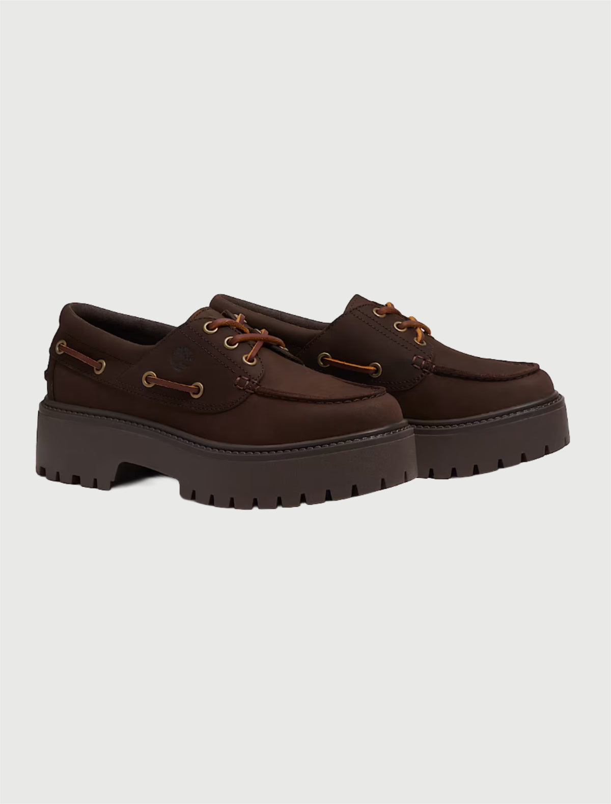 Timberland - Scarpa da Barca con Plateau Stone Street da Donna in marrone scuro-1