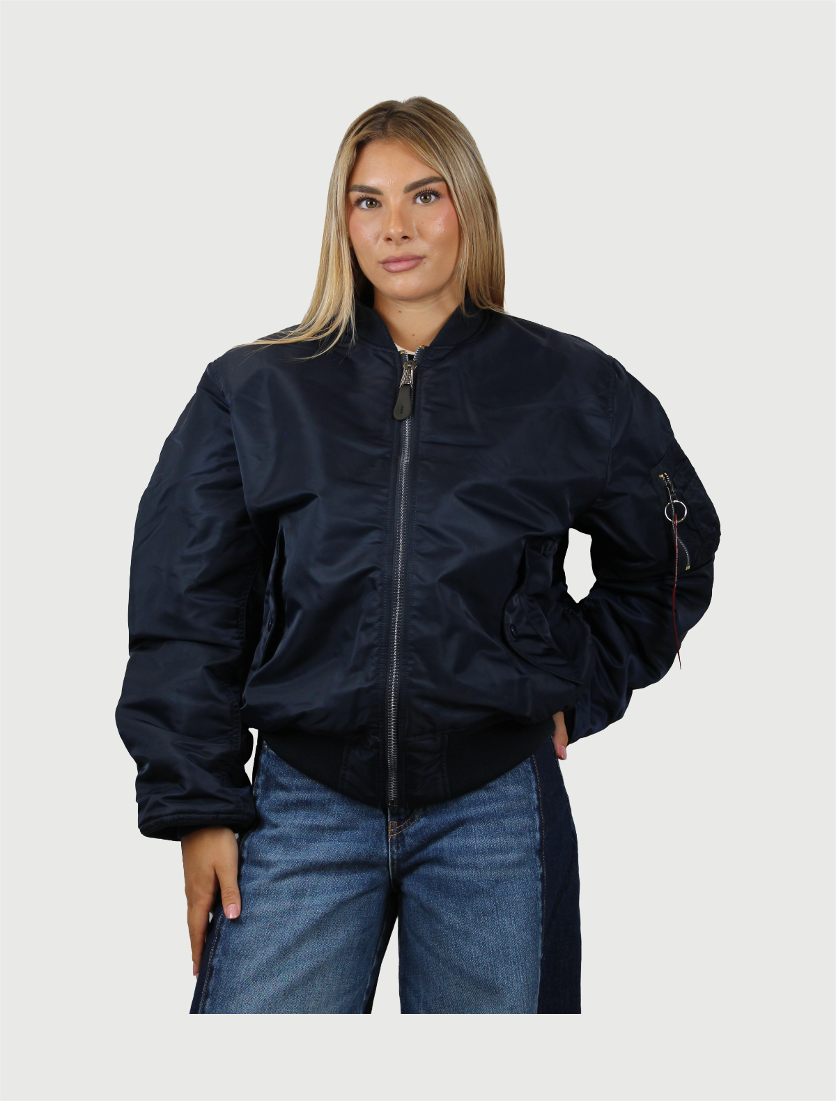 ALPHA INDUSTRIES -  Heritage Bomber Jacket Blu-2