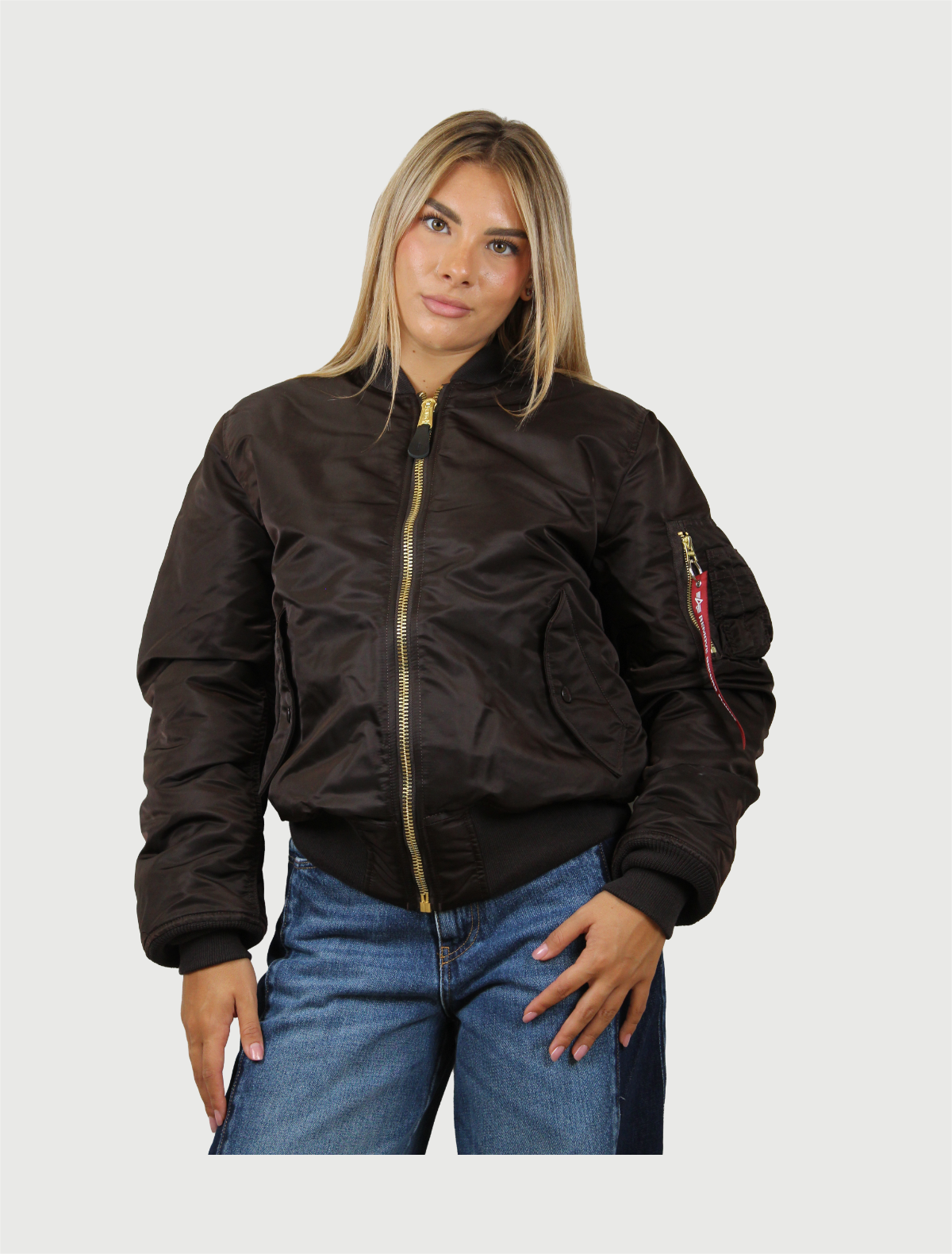 ALPHA INDUSTRIES -  Heritage Bomber Jacket Marrone-2