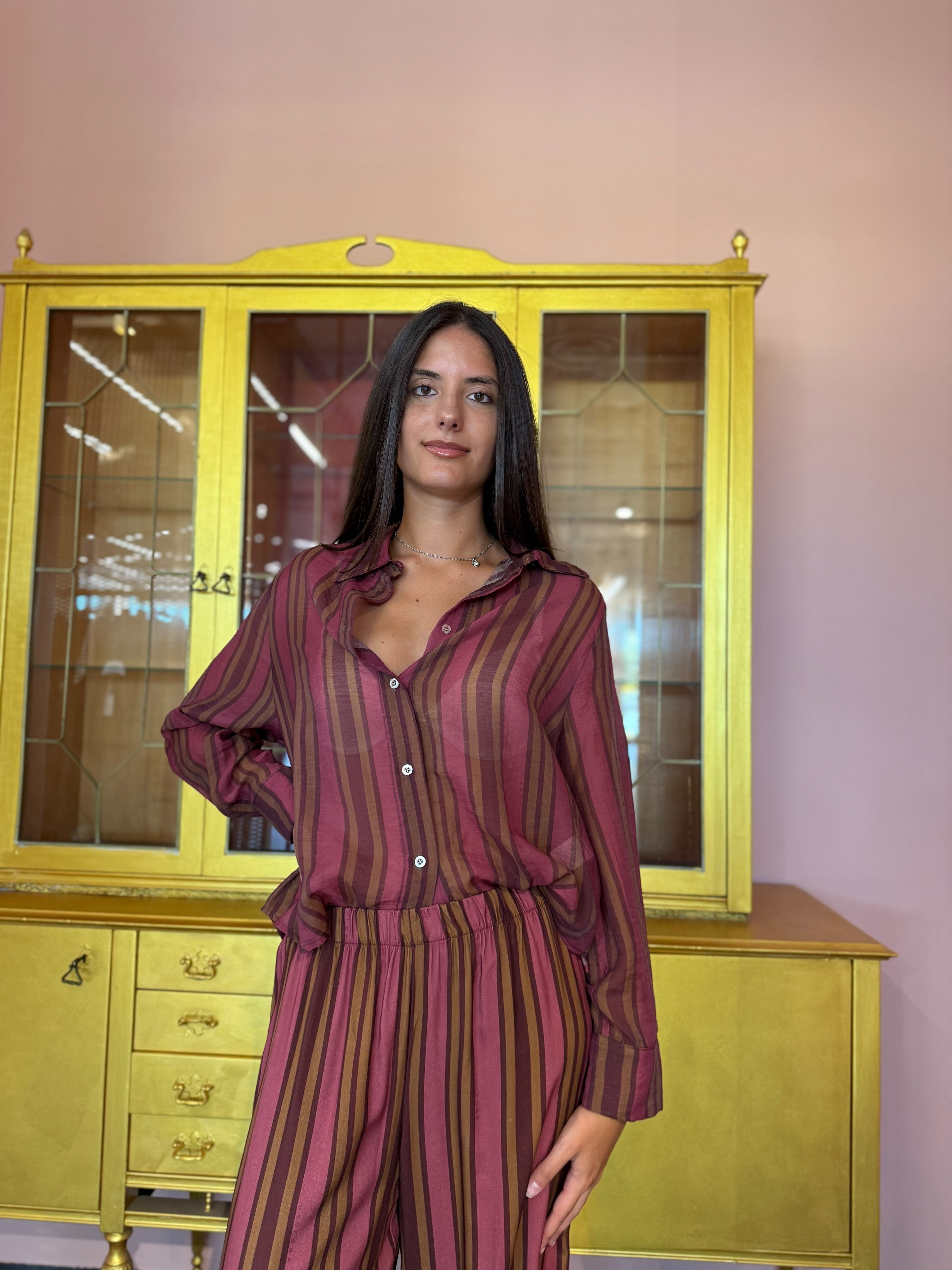 HaveOne - Nomad - Camicia Colletto Riga 1 Amarena