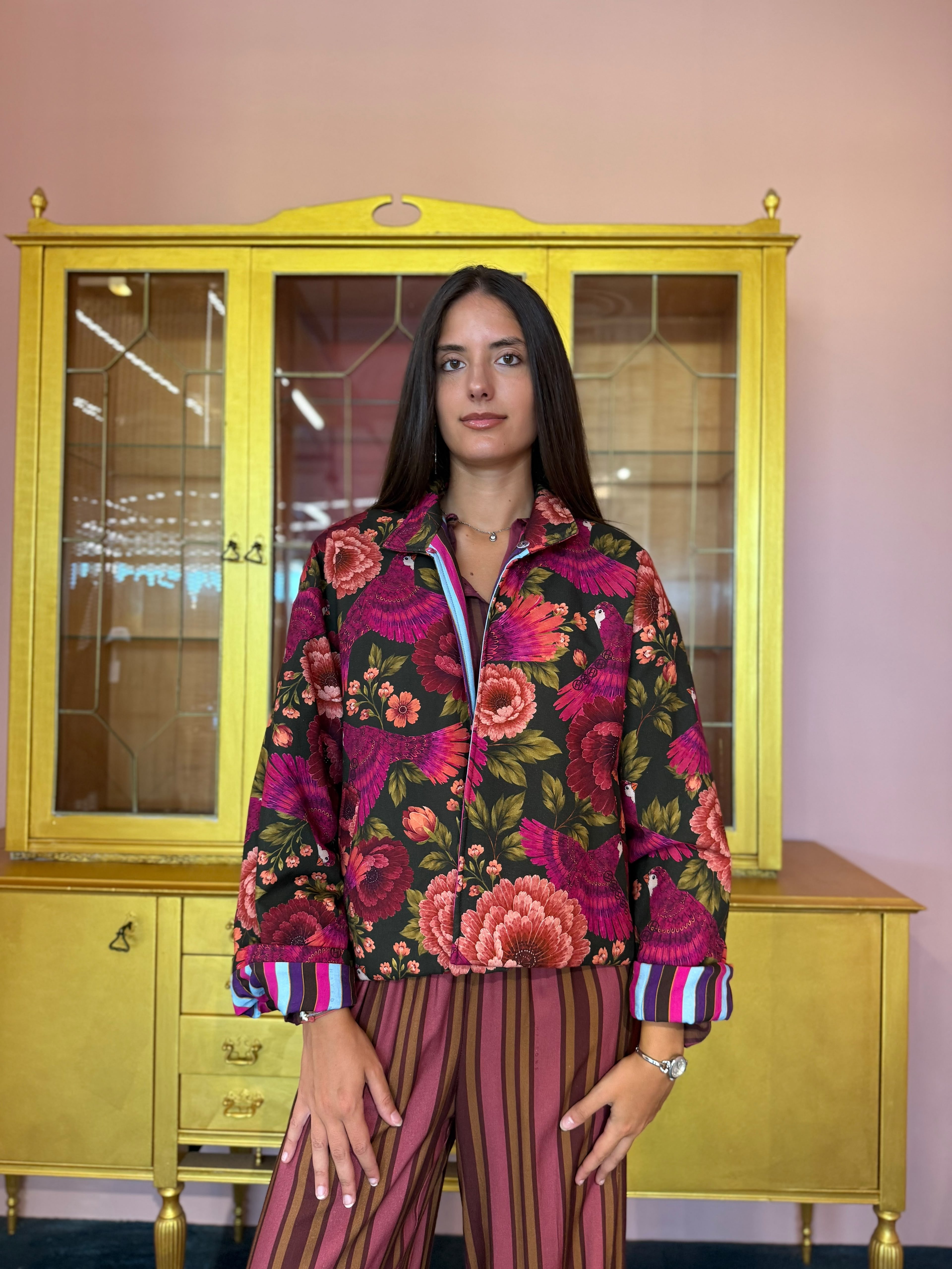 HaveOne - Nomad - Bomber con polso rigato Colibrì-2