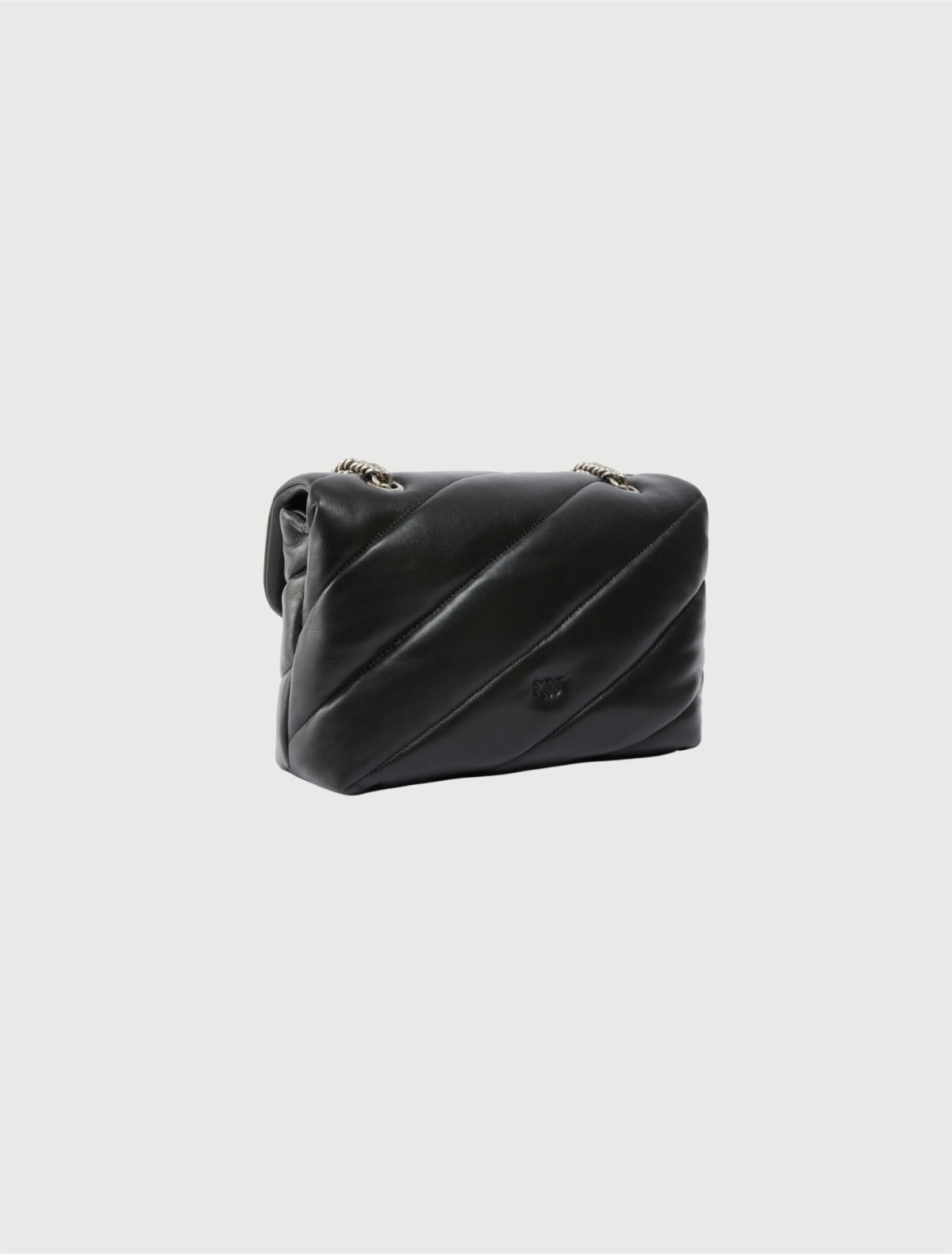 PINKO - Borsa media a tracolla Love Bag Puff Maxi Quilt Nero-Argento-2