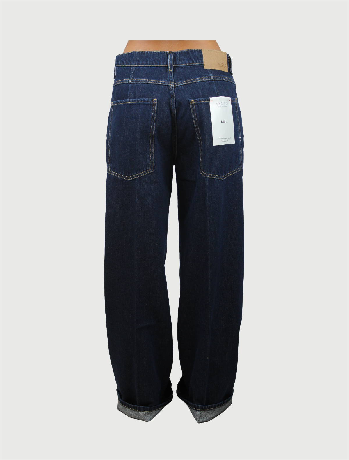 VICOLO - PANTALONE MIA DENIM RINSE-3