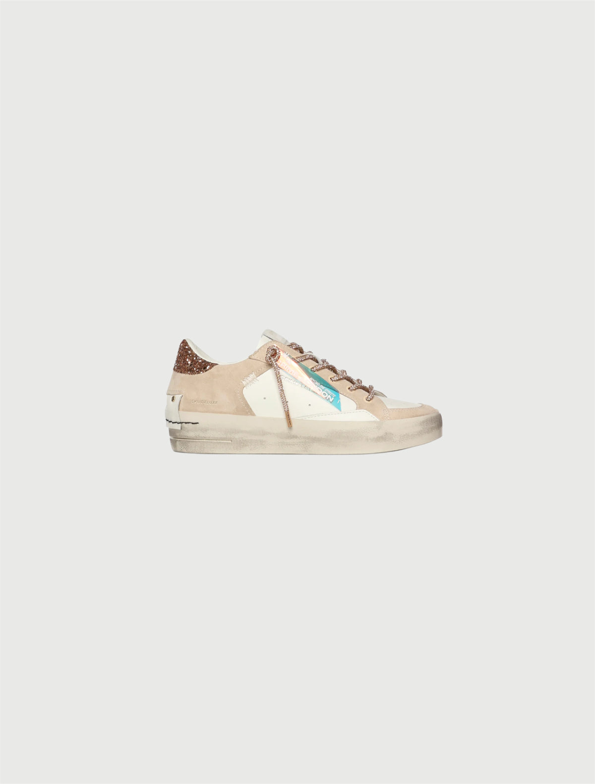 CRIME LONDON - SK8 DELUXE WEDGE CHAMPAGNE DUST-2