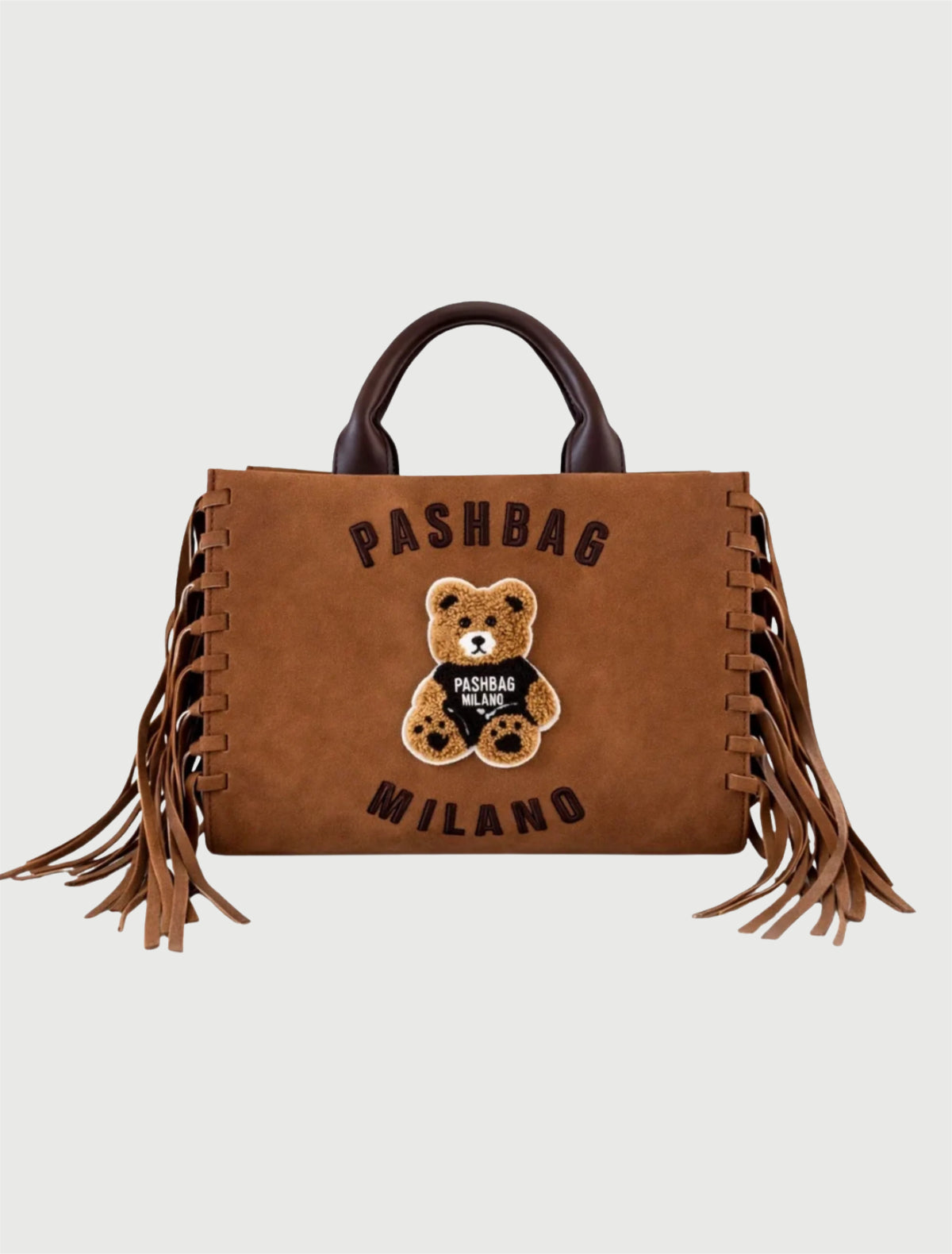 PASHBAG - BORSA MARGE - SHEPERD SUEDE CAMMELLO E MARRONE-2