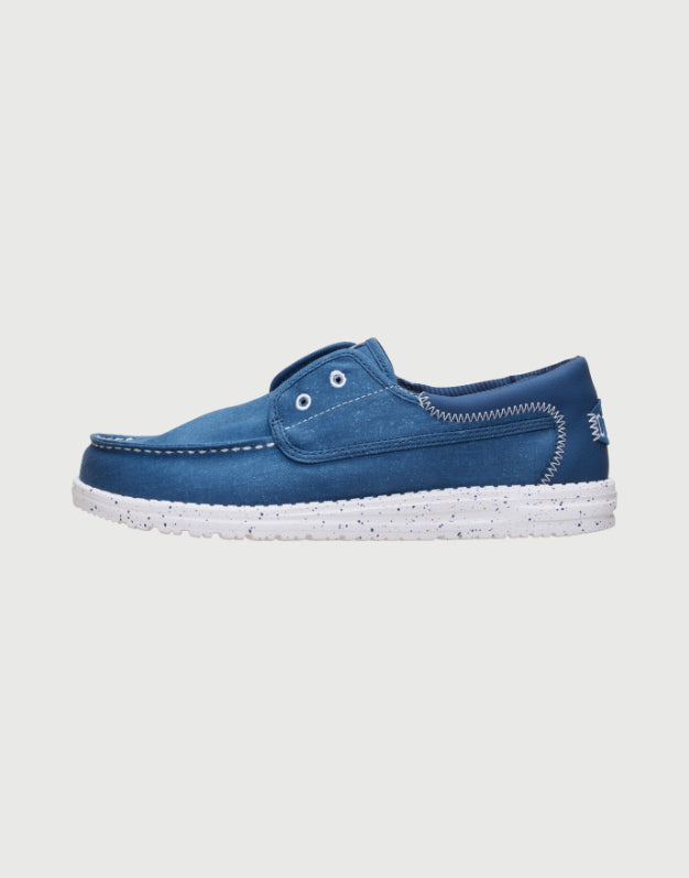 Hey Dude Wally Cru Stretch Canvas- Ensign Blue-Multi-2