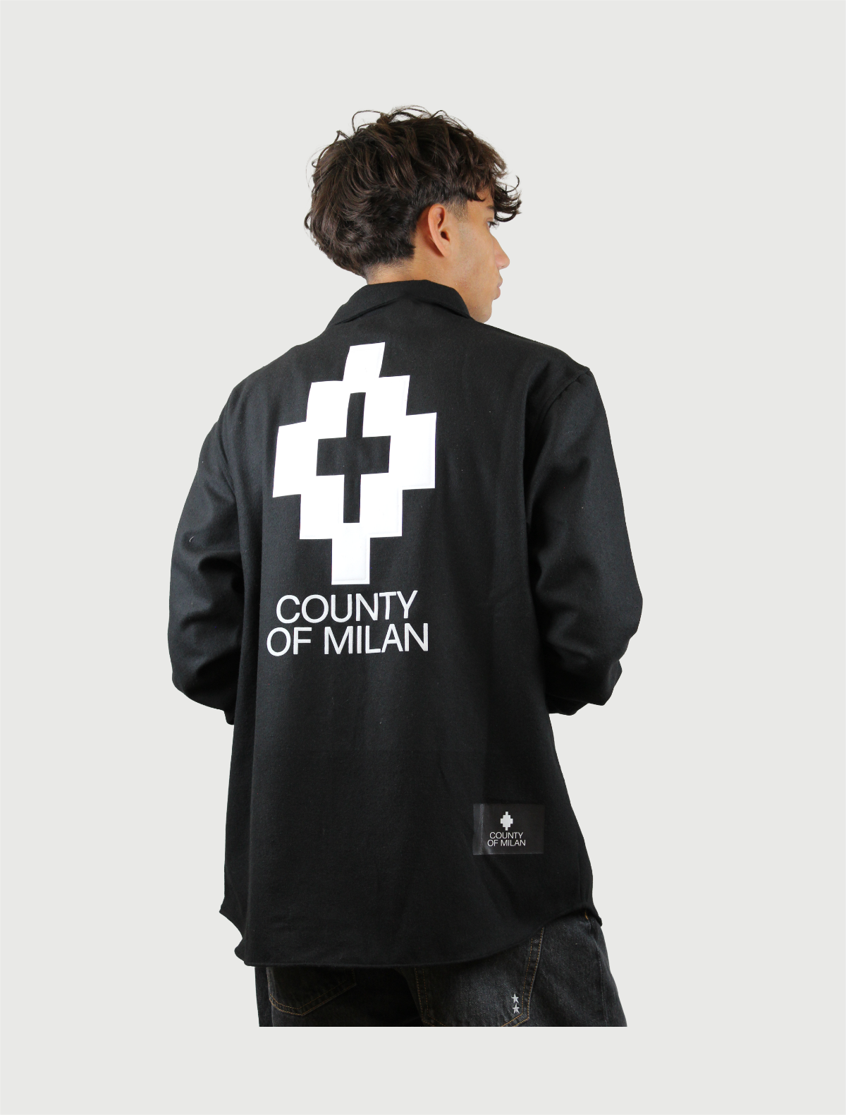 COUNTY OF MILAN - FLANNEL SHIRT MAN NERO-2