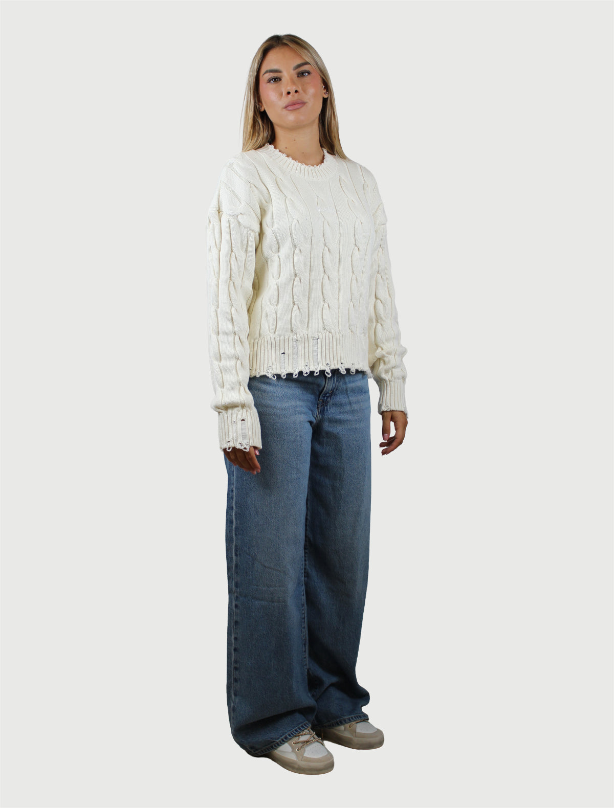 DISCLAIMER - Maglia Donna in Maglieria Latte-2
