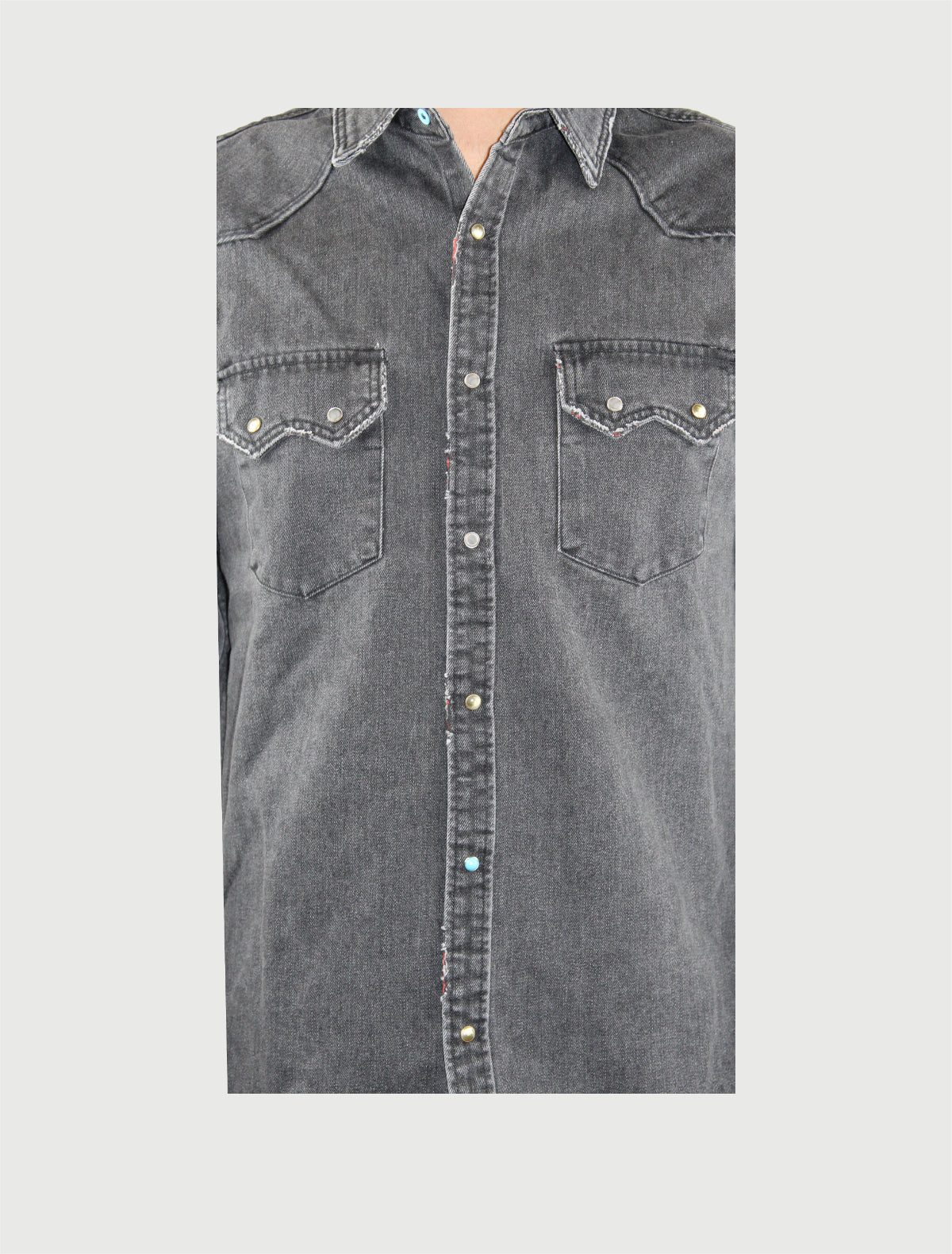 BERNA - CAMICIA DENIM GRIGIA-2