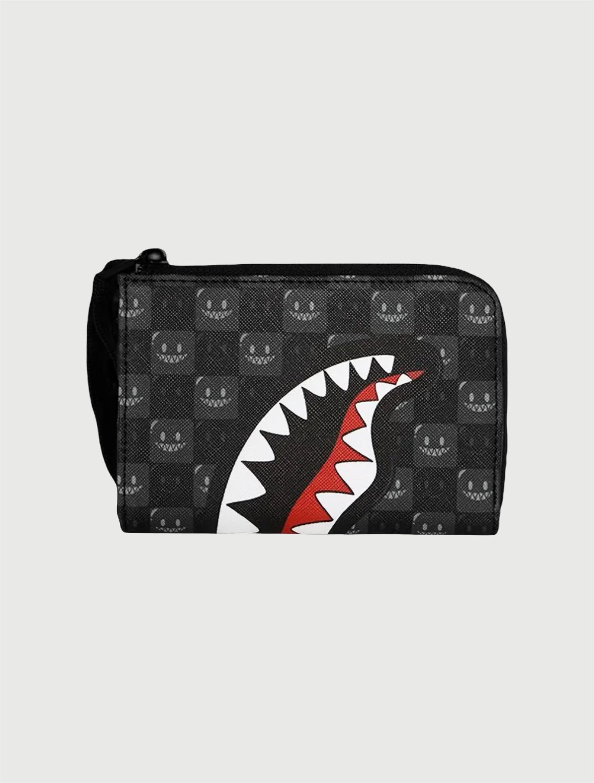 SPRAYGROUND - 910W9315NSZ SHARK IN PARIS WTF BUBBLY BLACK CHECK WALLET-2