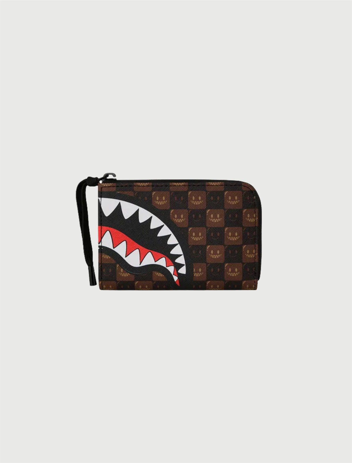 SPRAYGROUND - 910W9302NSZ SHARK IN PARIS WTF BUBBLE BROWN CHECK WALLET PORTAFOGLI UOMO-2
