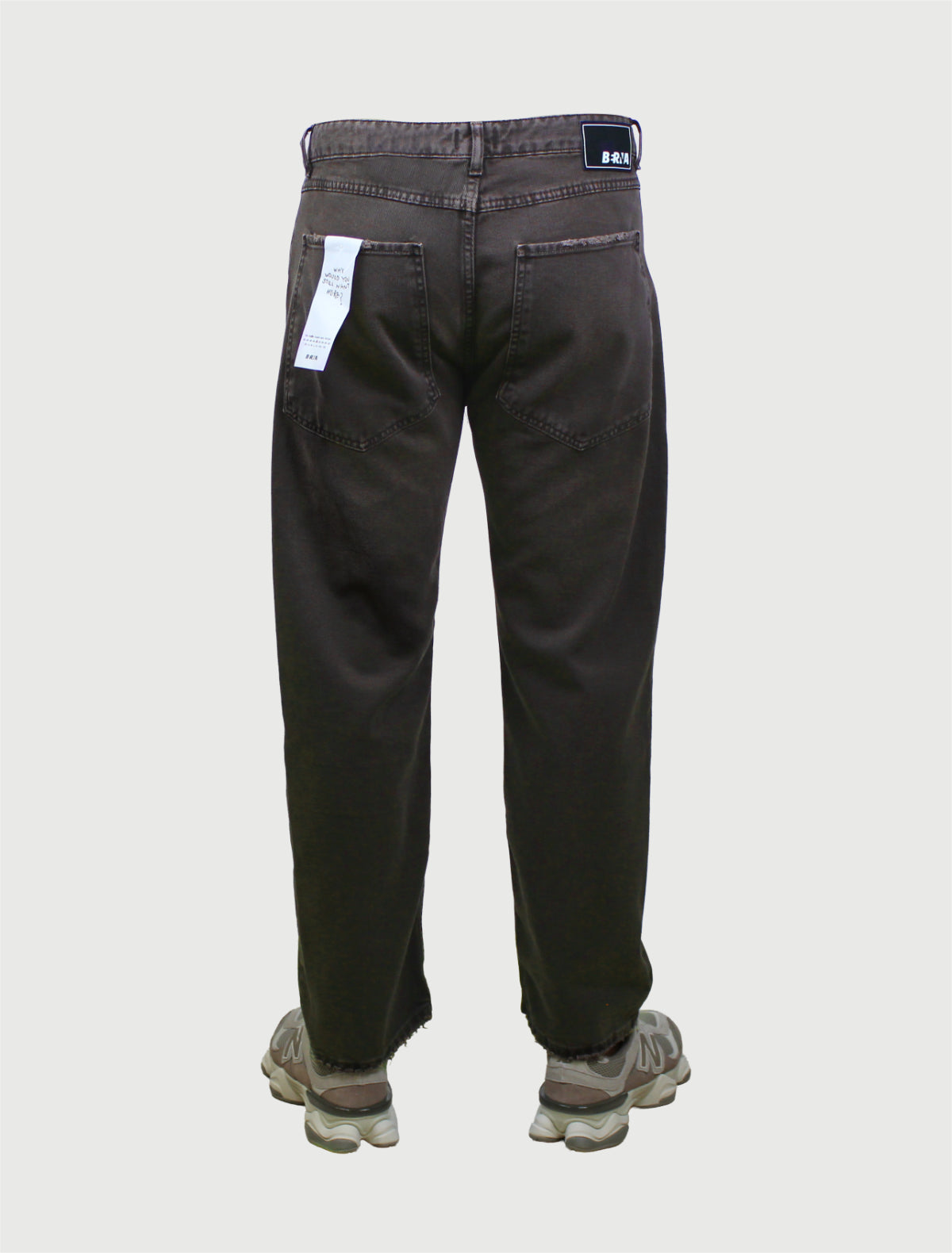 BERNA - Pantalone Straight Drill - Moro-2