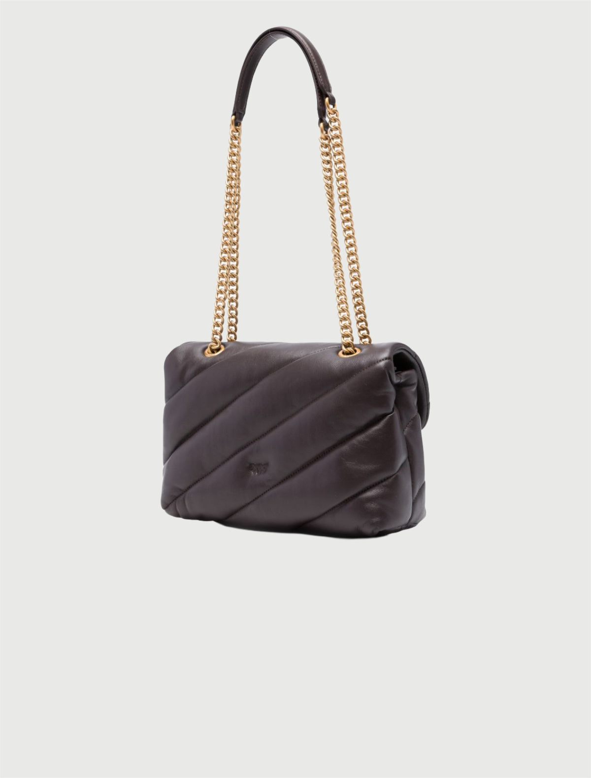 PINKO - Love Puff Classic Small - Marrone-Oro-2