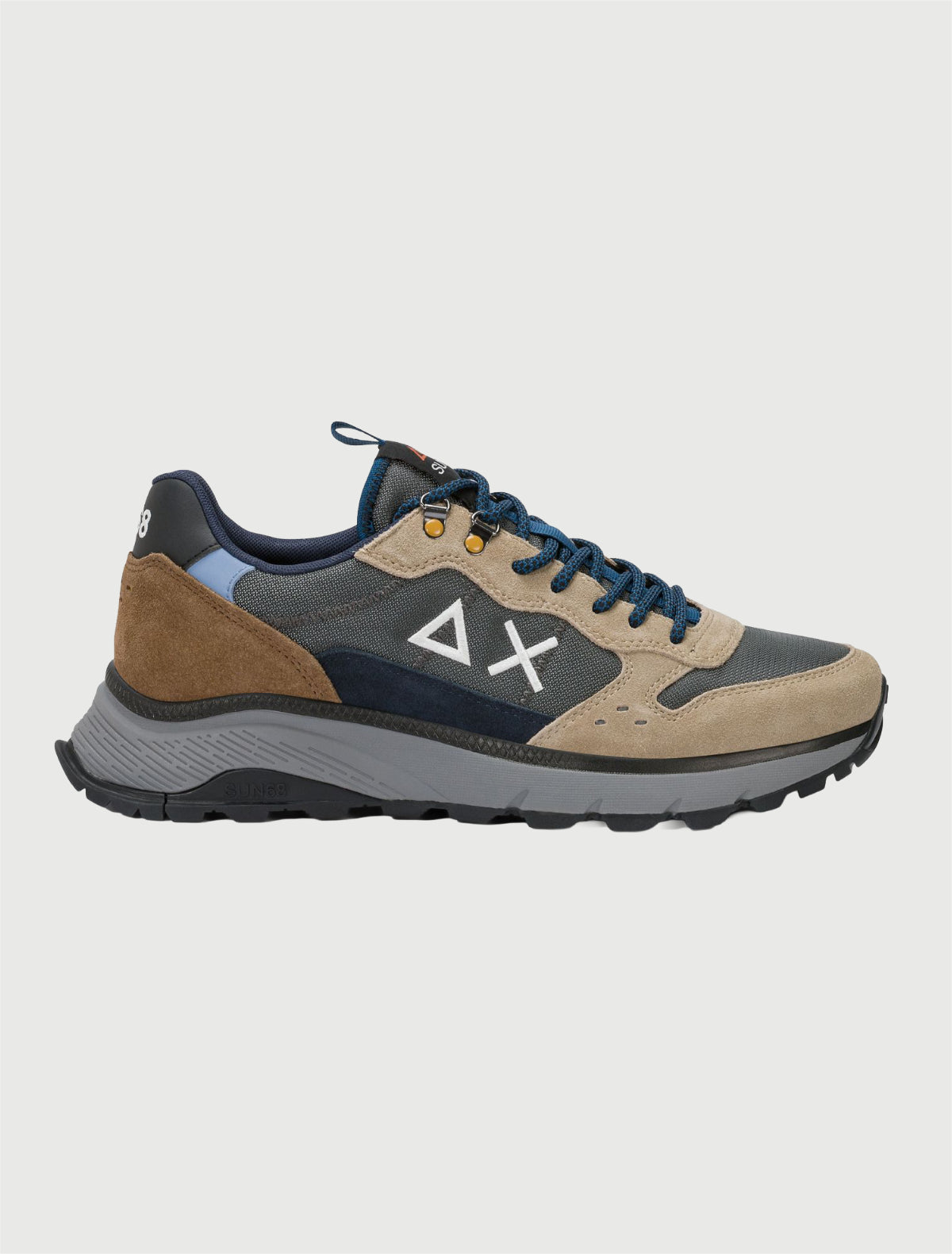 SUN68 - Sneaker Fire & Camping in suede e nylon beige scuro-2