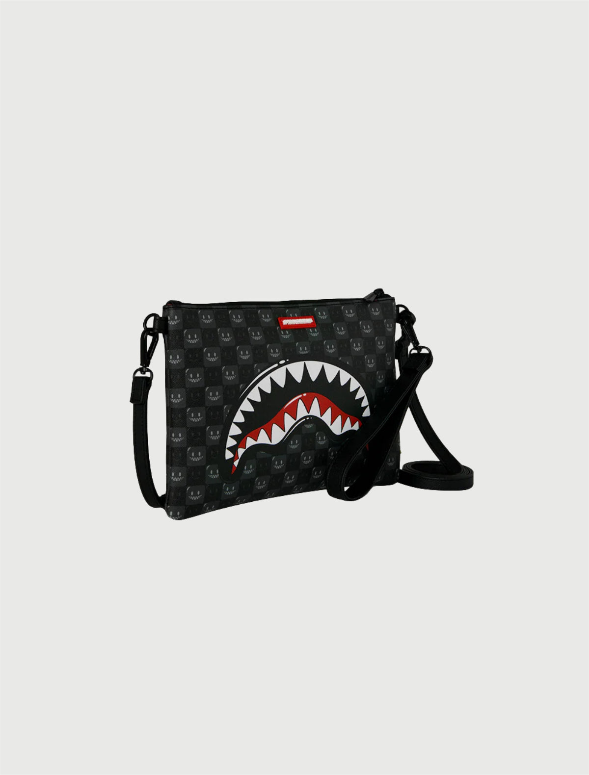 SPRAYGROUND - 910B9318NSZ SHARKS IN PARIS WTF BUBBLY BLACK CHECK CROSSOVER-2