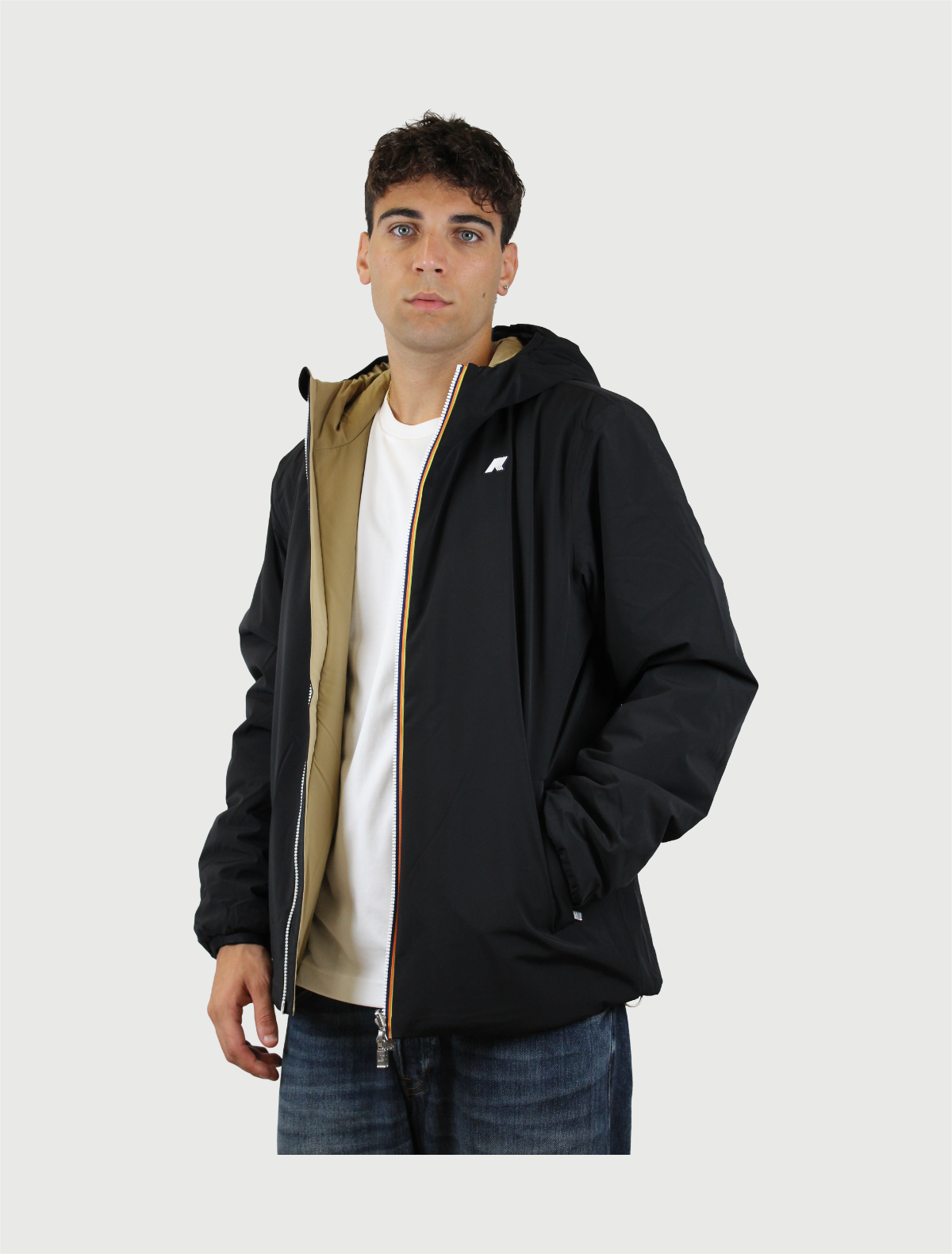 K-WAY - JACK ST WARM DOUBLE BLACK PURE-BEIGE KHAKI-2