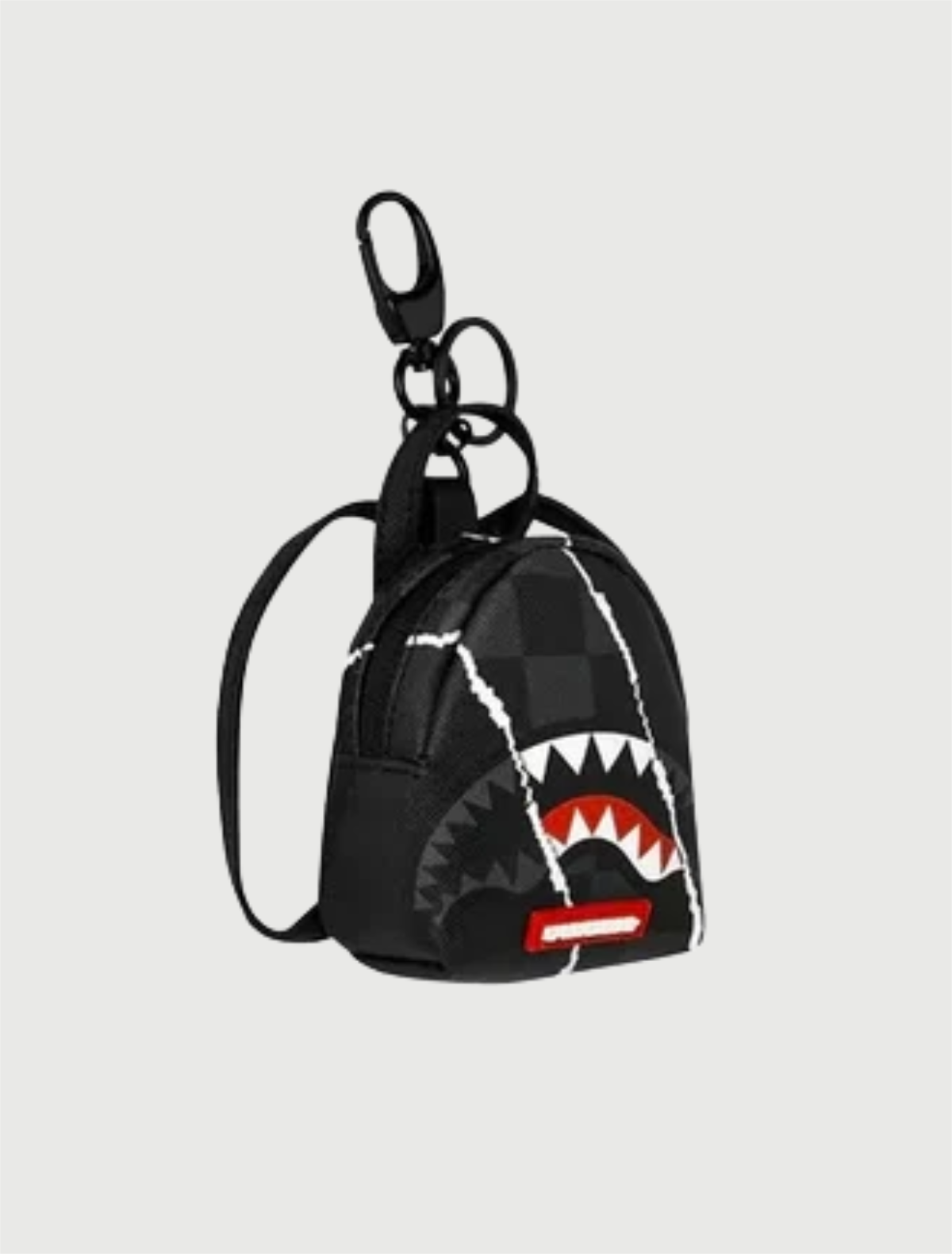 SPRAYGROUND - 910K9352NSZ CENTER RIP REVEALING GRAY CHECK BKPBCK KEYCHAIN-2