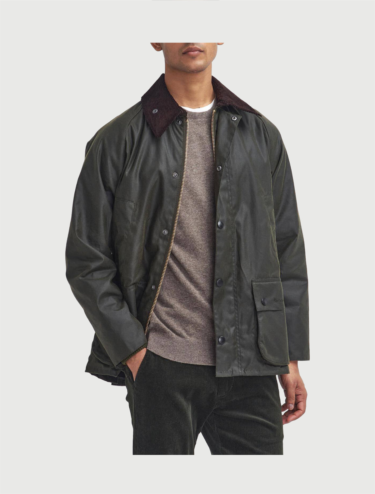 BARBOUR - Giacca cerata Bedale - Olive-2