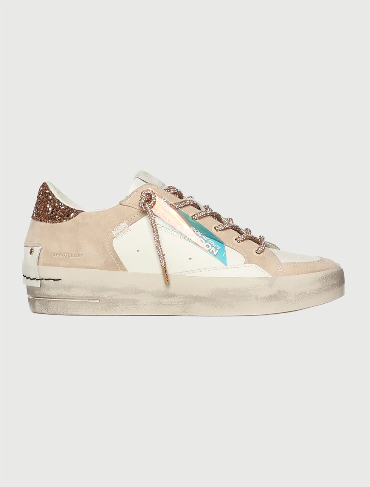CRIME LONDON - SK8 DELUXE WEDGE CHAMPAGNE DUST-2