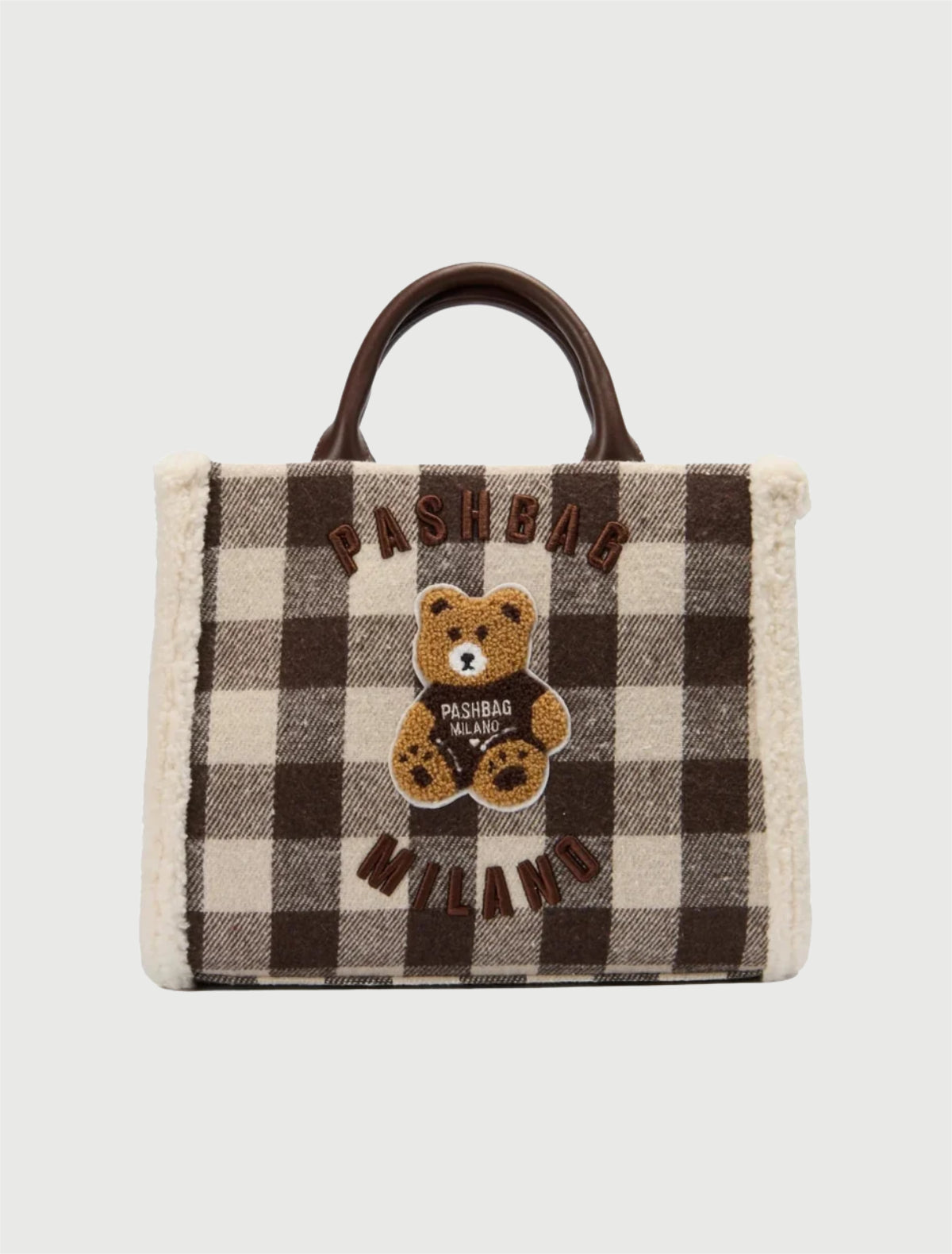 PASHBAG - BORSA MINI MARGE - SHEPERD COURT MARRONE E ROSA-2