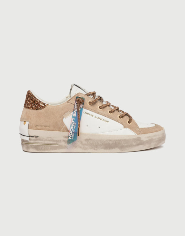 Crime London SK8 DELUXE WEDGE - Champagne Dust-2