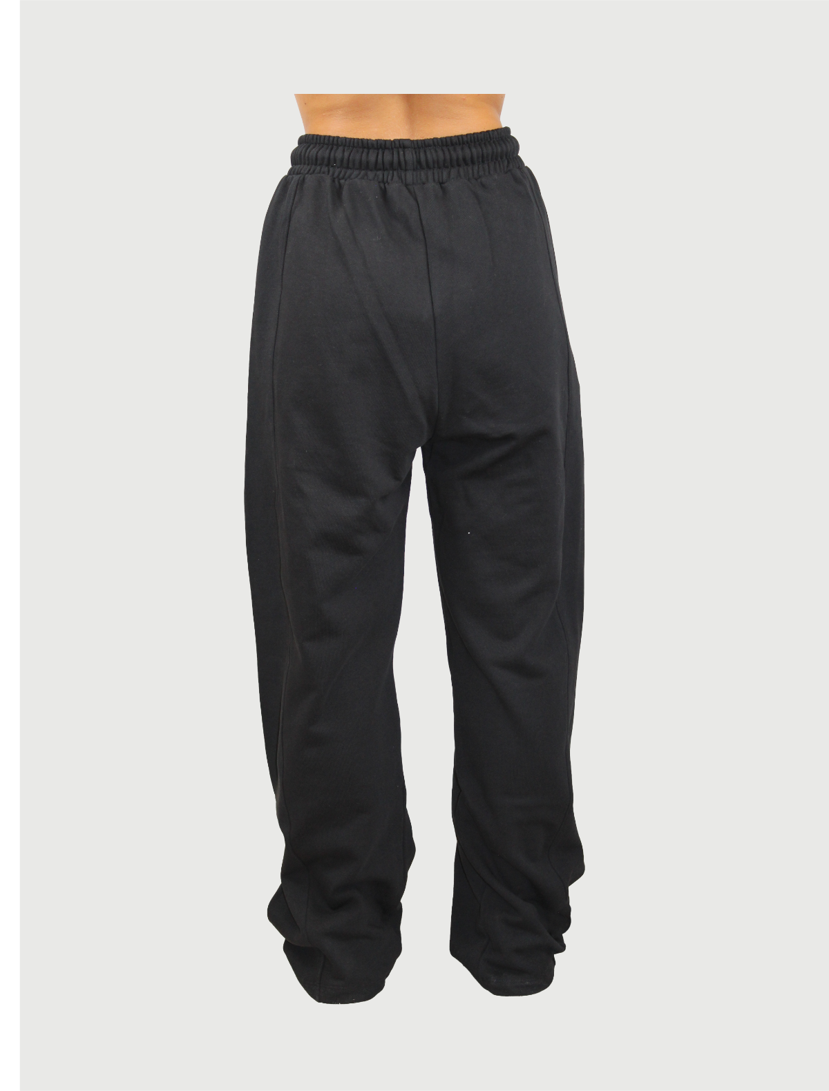 DISCLAIMER - Pantalone Donna Oversize in felpa Nero-2