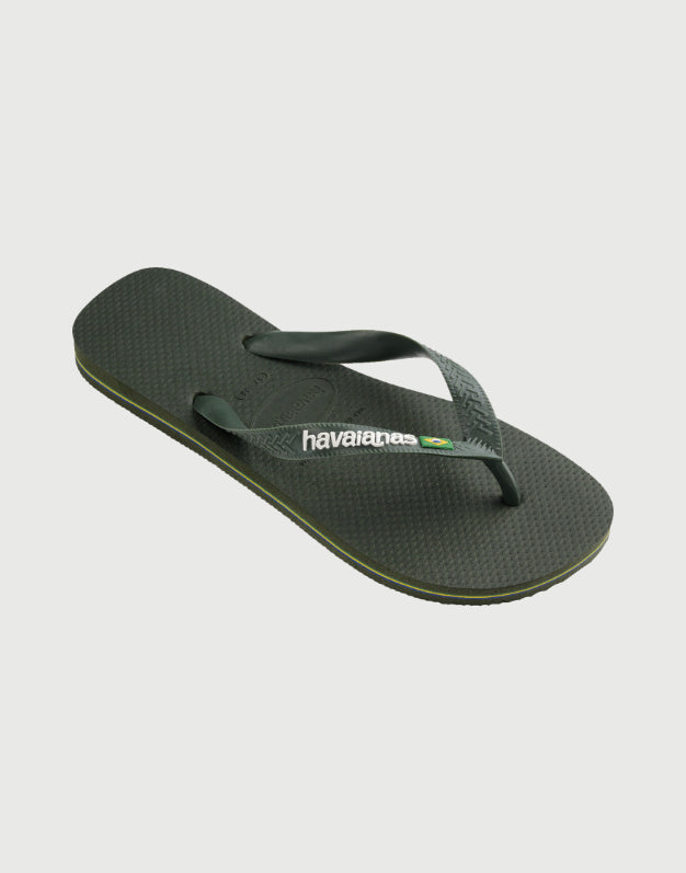 Havaianas Brasil Logo Olive Green-2