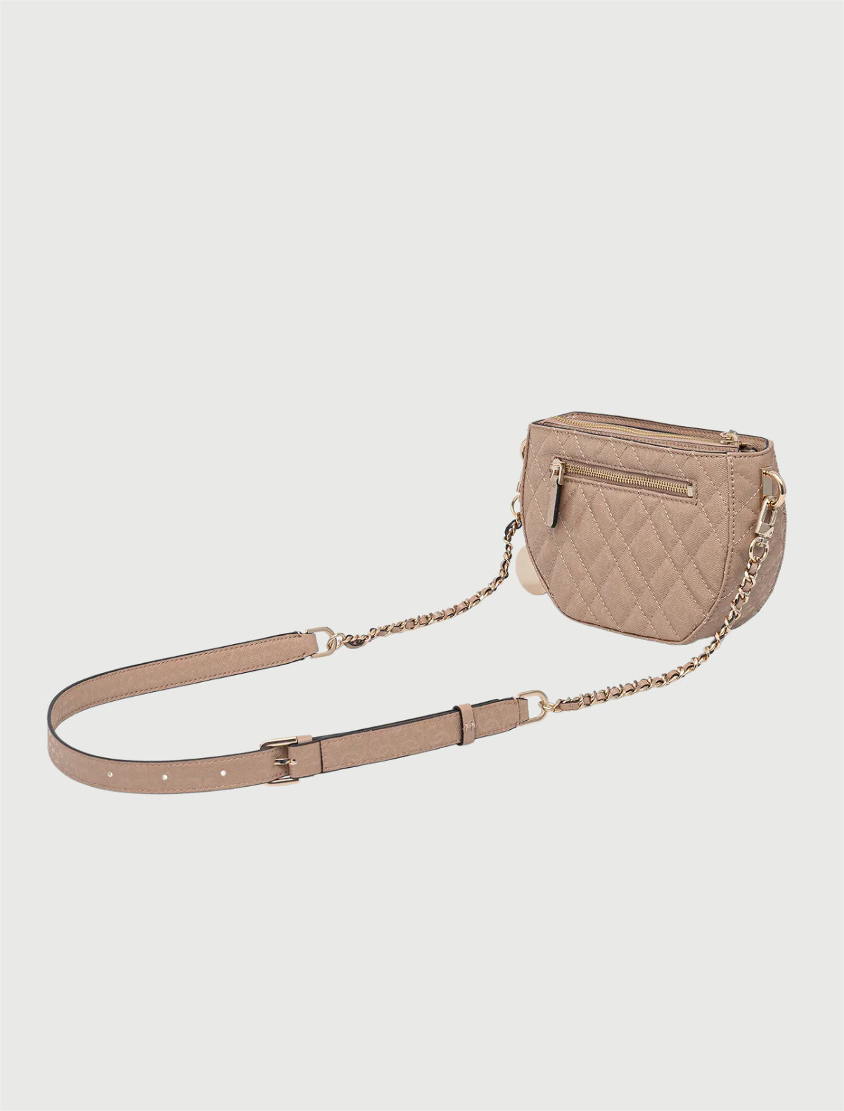 GUESS - Borsa a tracolla trapuntata Isemay Pale Mocha HWGG96 28720-2