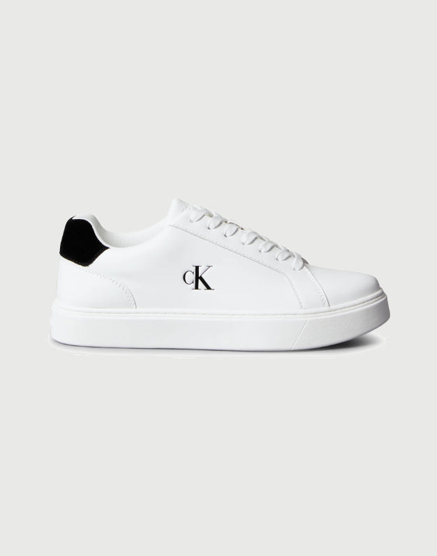 Calvin Klein Classic Cupsole Laceup LTH Bright White-Black-2