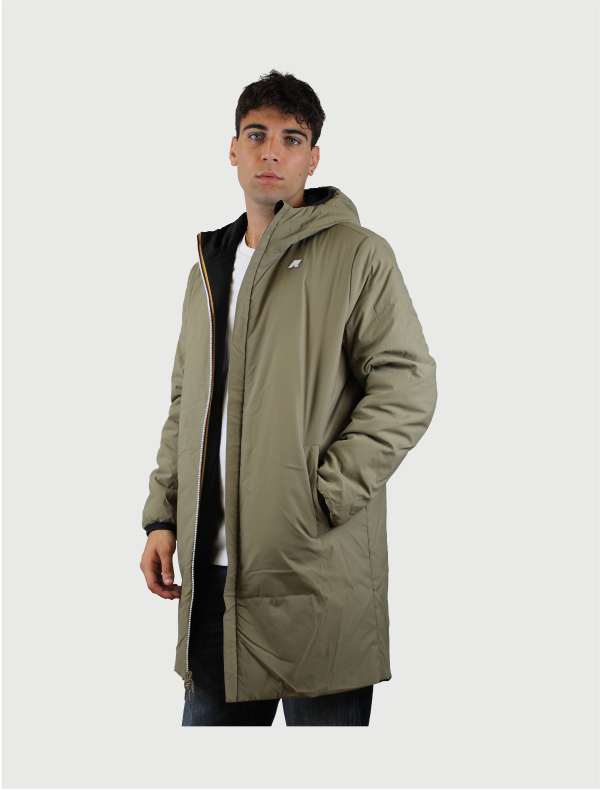 K-WAY - JACOB ST WARM DOUBLE BLACK PURE-GREEN ARMY-3