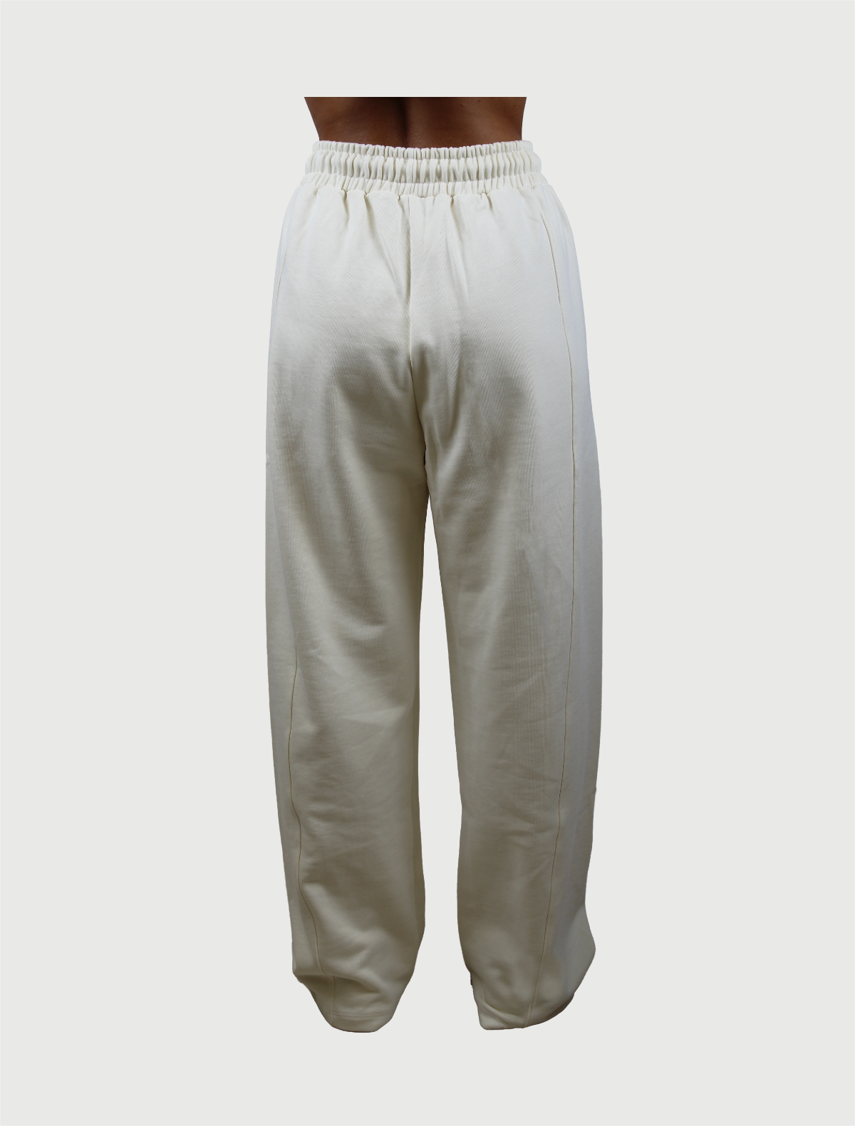 DISCLAIMER - Pantalone Donna Oversize in felpa Latte-3