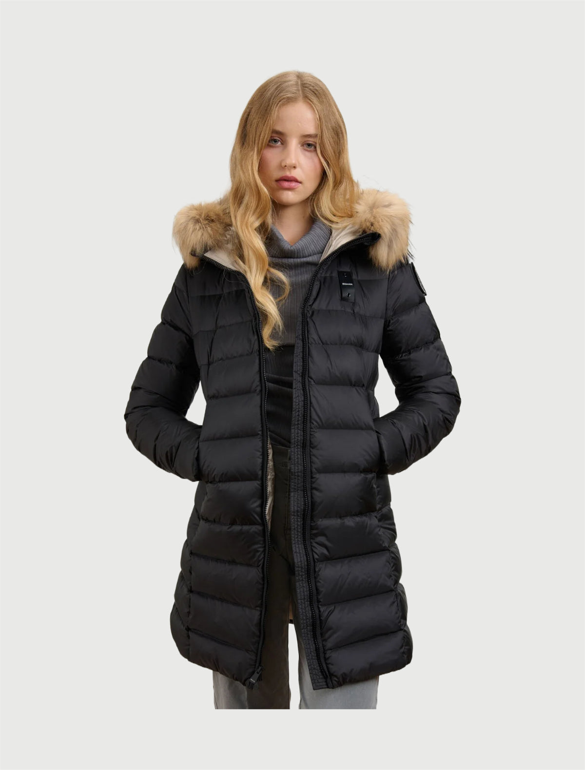 BLAUER - KRISTIN - PIUMINO LUNGO CON PELLICCIA-2
