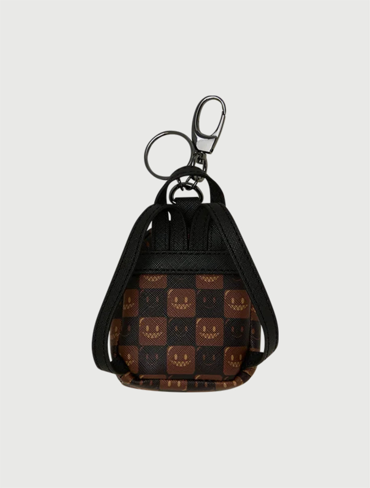 SPRAYGROUND - 910K9304NSZ SHARKS IN PARIS WTF BUBBLE BROWN CHECK KEYCHAIN-2