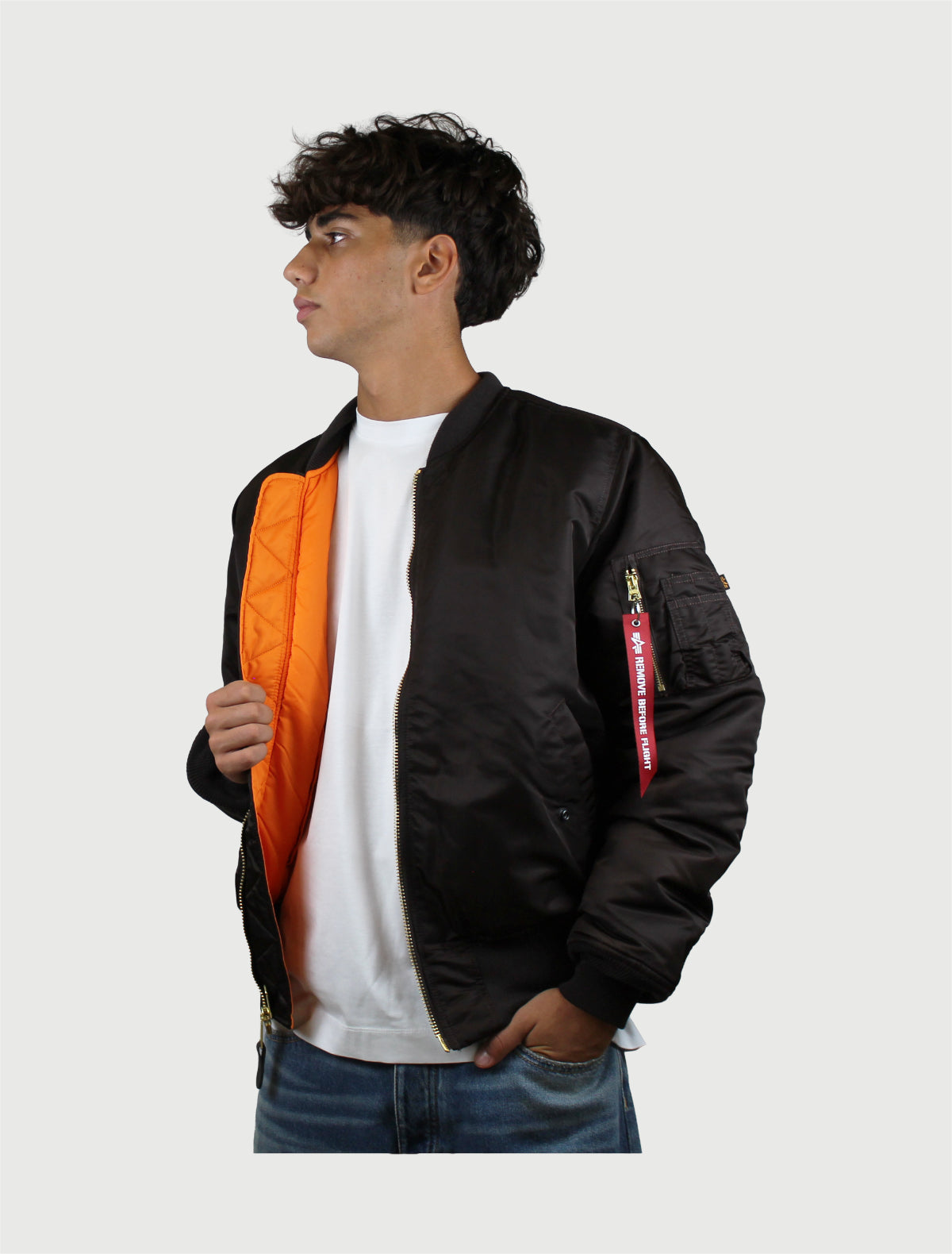ALPHA INDUSTRIES -  Heritage Bomber Jacket Marrone-2