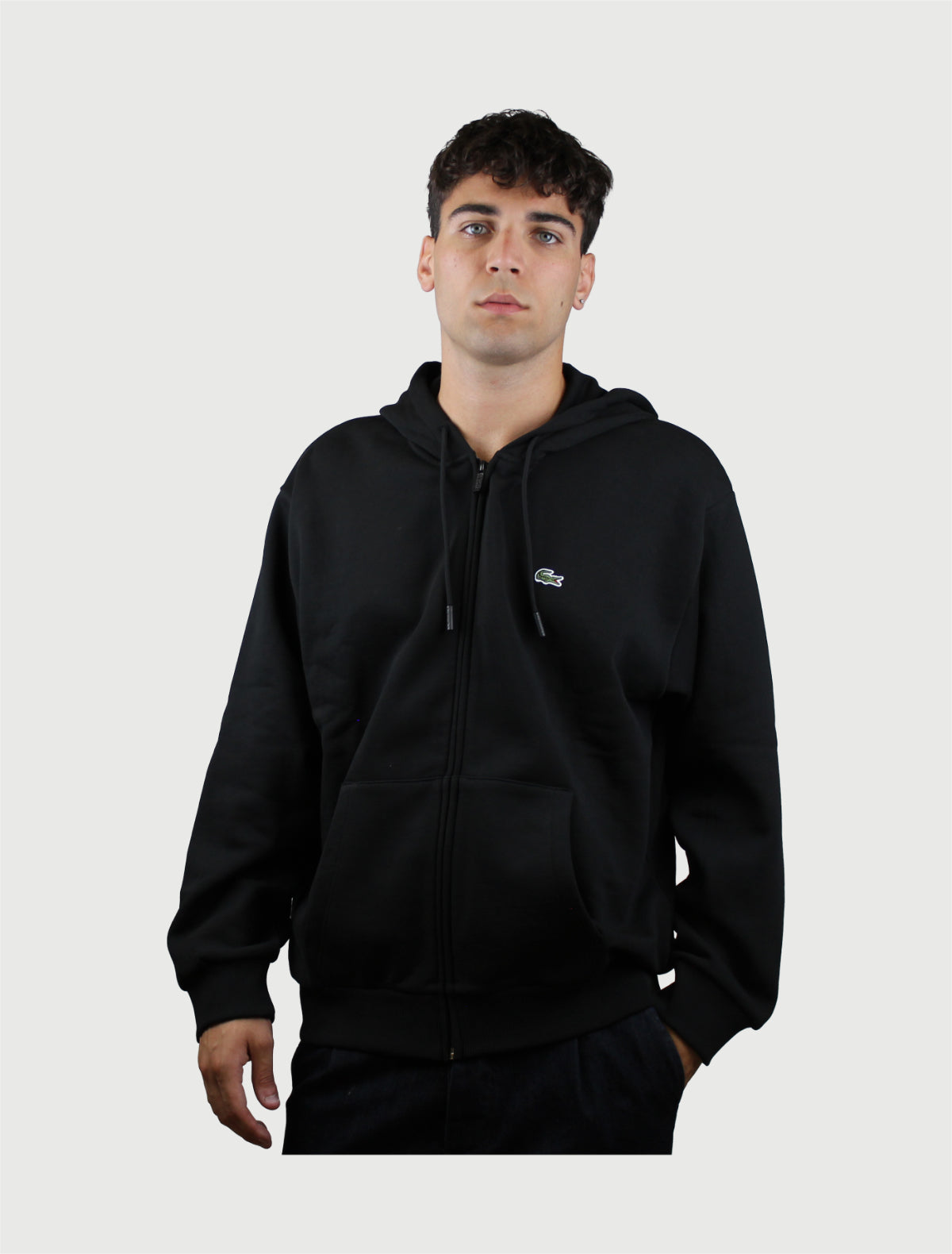 LACOSTE - Felpa uomo con cappuccio in Cotone con zip lunga-2