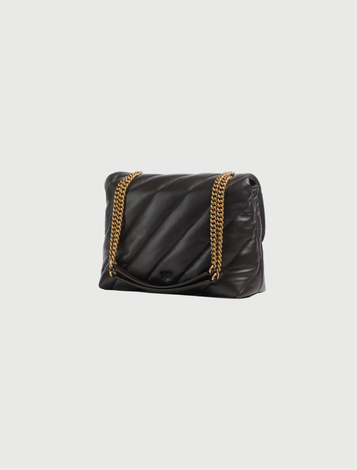 Pinko - Borsa Love Puff Big Marrone-Oro-2